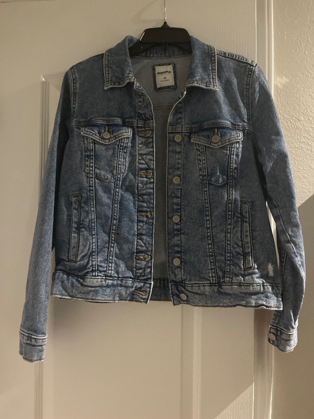 Sonoma by Kohls Distressed Jean Jacket, Size M